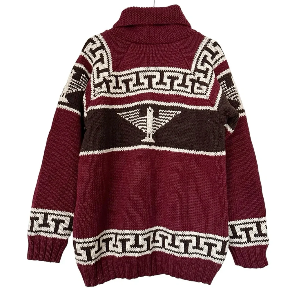 NWT Lost Horizons Men’s Phoenix Sweater Cardigan Hand Knit Wool Size L/XL